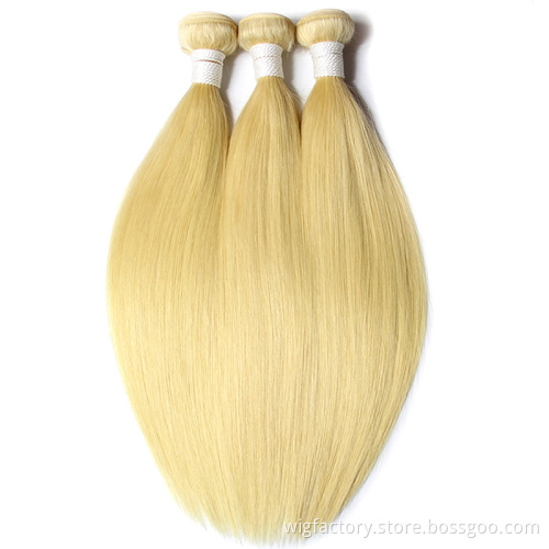Wholesale cheap  price colored brazilian hair weave, 613 hair blonde color bundle, custom hair packages